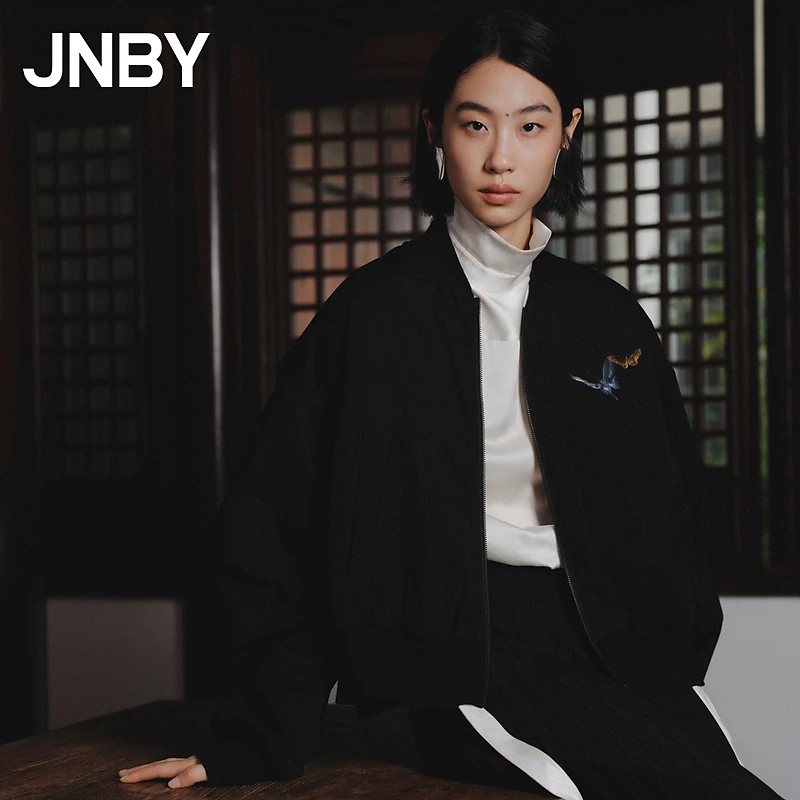 【苏绣系列】JNBY/江南布衣秋季短款棉衣女新中式棒球服5N9B14490