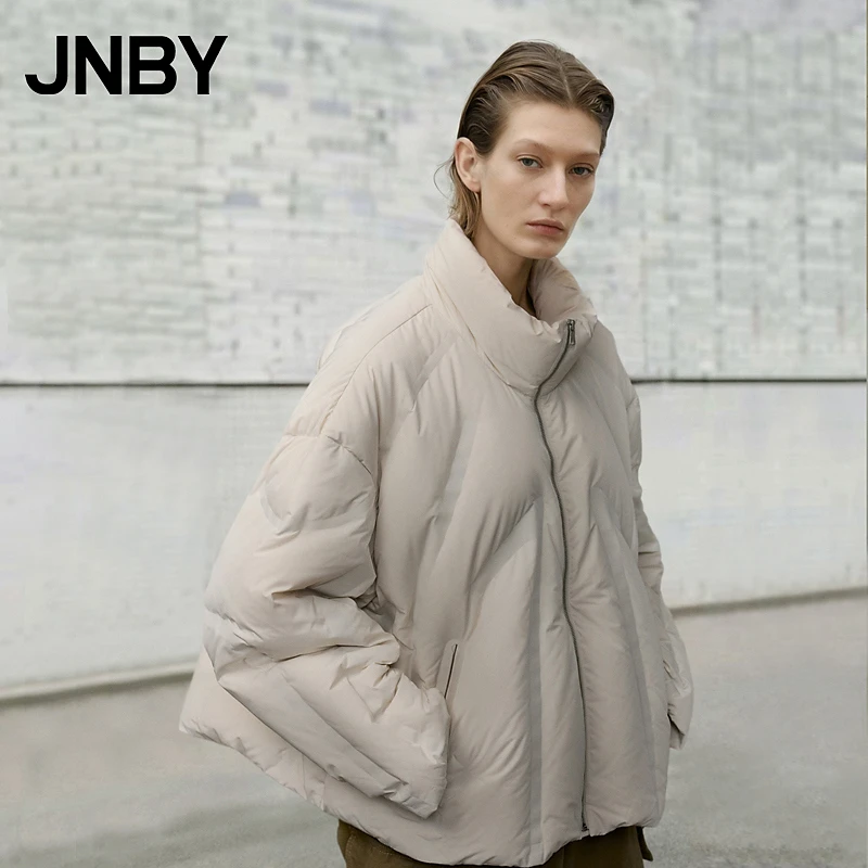 JNBY/江南布衣秋冬羽绒服宽松90白鸭绒无缝短款立领长袖5OBC12740