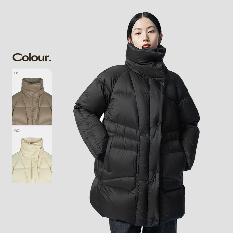 【老链接不上架】JNBY/江南布衣羽绒服立领直筒简约纯色5NAC14760