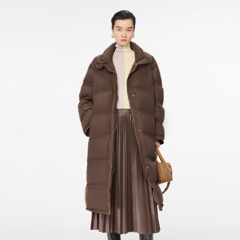 JNBY/江南布衣秋冬加厚长款立领时髦休闲宽松羽绒服5OAC13280