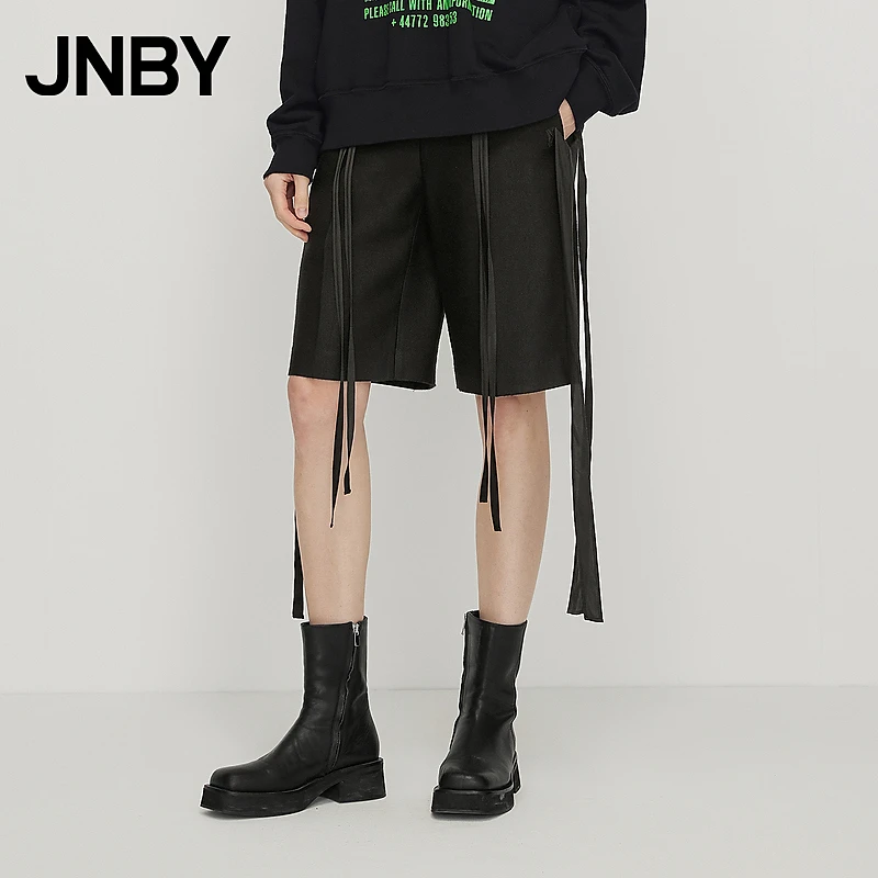 JNBY/江南布衣春季中裤时尚丝带直筒女五分裤通勤日常5MBE20710