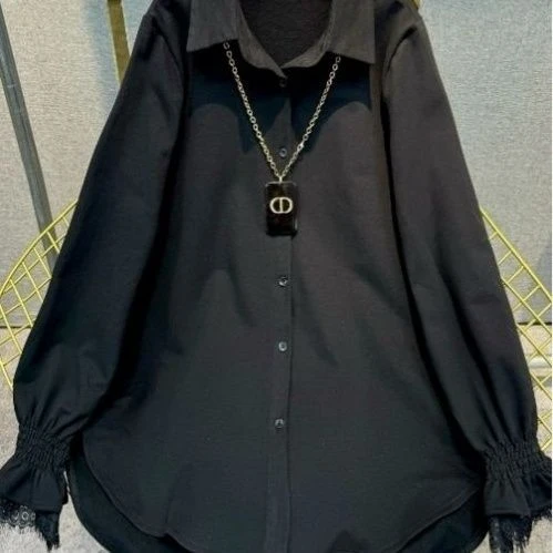 衬衫秋冬加绒新款保暖气质休闲宽松百搭设计感韩版时尚上衣衬衣