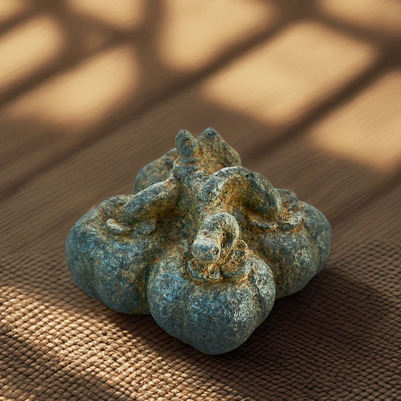 石锦坊 四柿子如意 户外庭院流水摆件