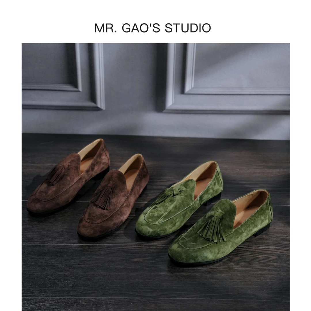 【Mr.Gao】春季新款一脚蹬懒人鞋复古低帮低跟单鞋圆头百搭舒适女鞋