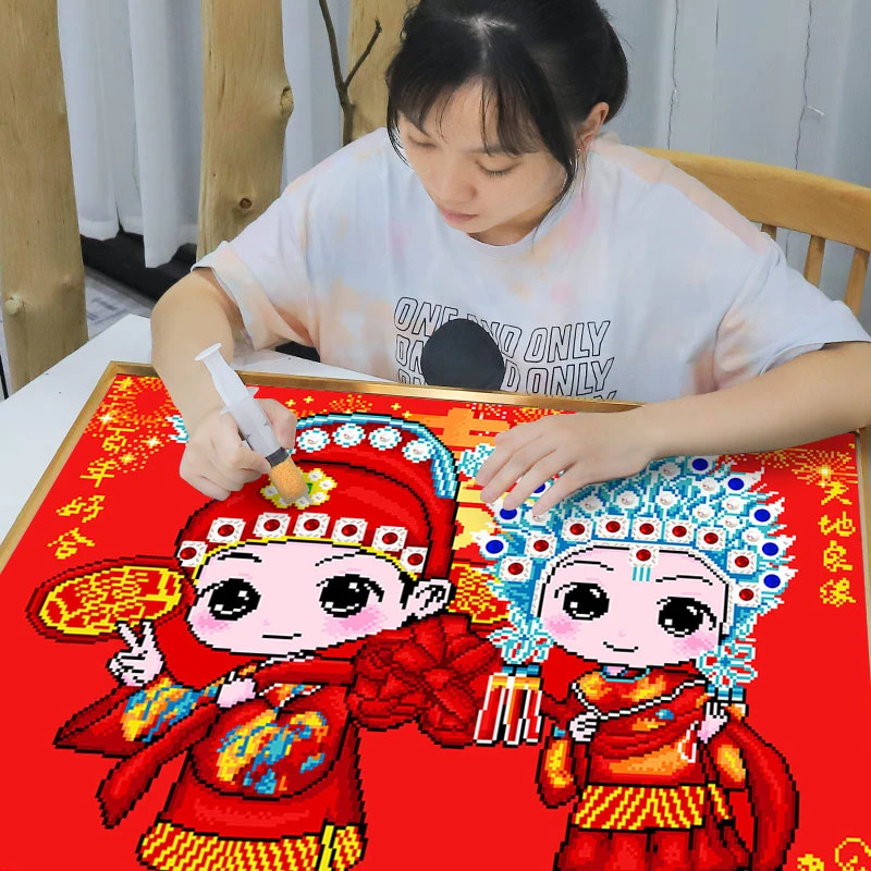 【钻石画】手工diy满钻婚礼结婚新婚贴钻十字绣情侣爱情送人贴钻