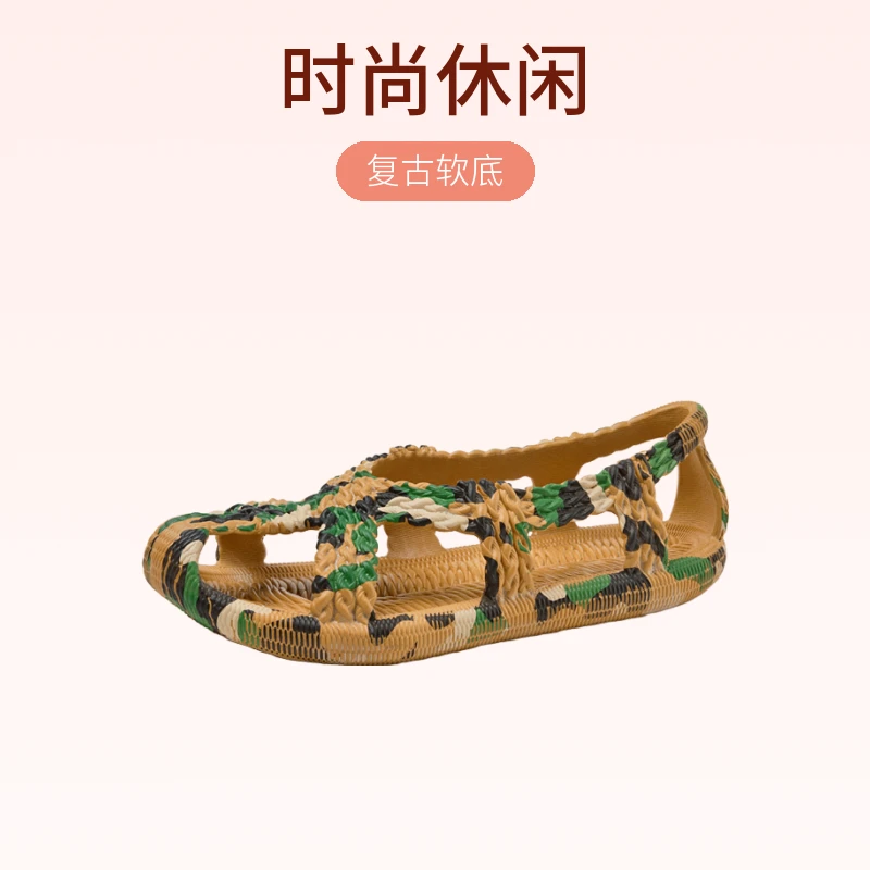 夏季男士时尚休闲透气复古软底潮流潮流个性轻便百搭情侣沙滩凉拖
