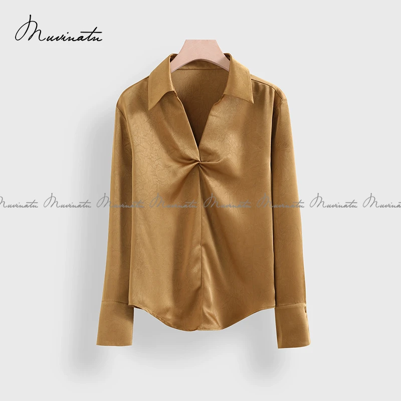 （断码清）法式缎面衬衫设计感小众上衣洋气时尚衬衣CS31225006