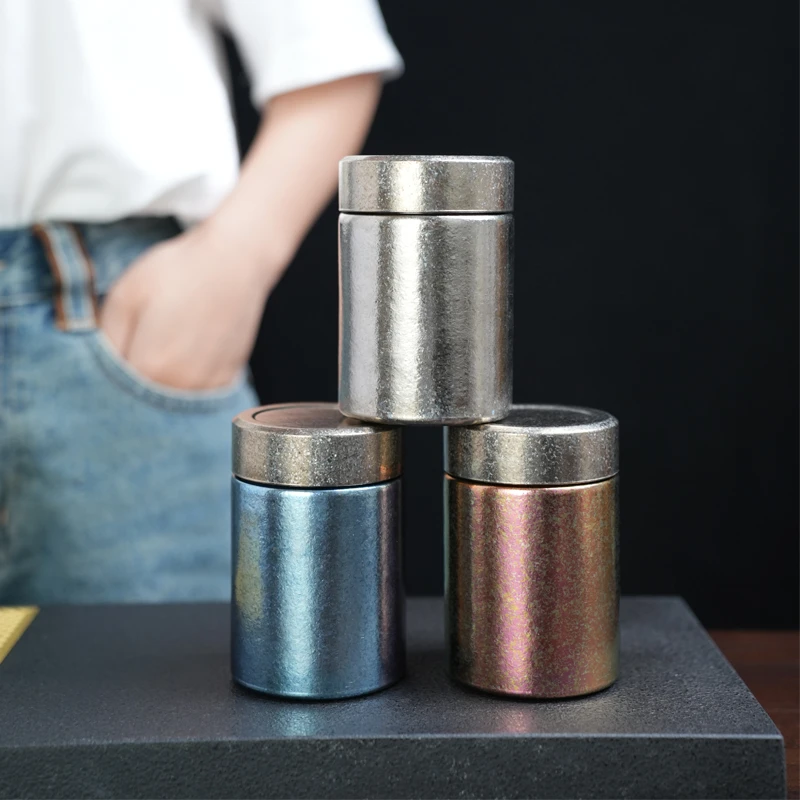 纯钛茶叶罐便携旅行储茶罐中号茶叶随身茶盒