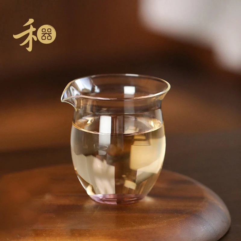 禾器晶彩·温悦茶海 高硼硅公道杯 玻璃分茶器无耳公杯200ml