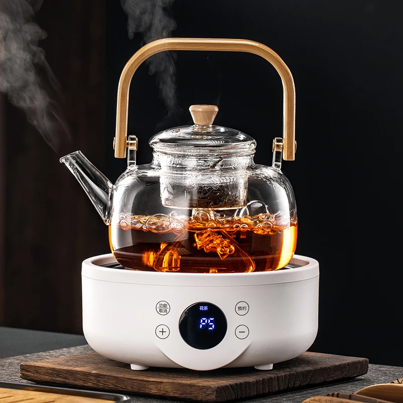 加厚耐高温玻璃蒸煮一体煮茶壶智能煮茶器电陶炉烧水泡茶壶套装