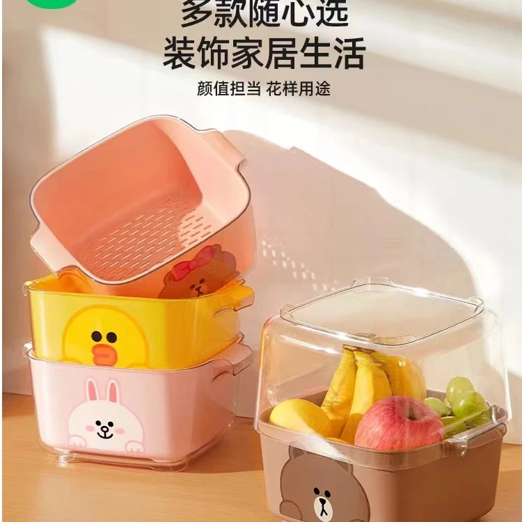多功能水果家用沥水菜盆网红可爱神器创意清洗大容量置物
