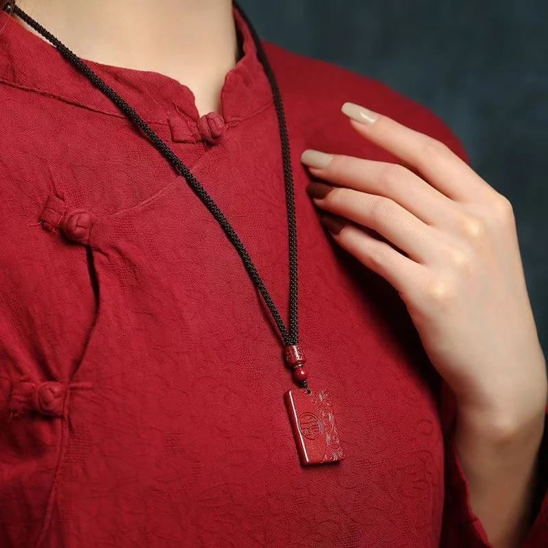 含辰砂工艺品紫金砂男女同款情侣款吊坠项链