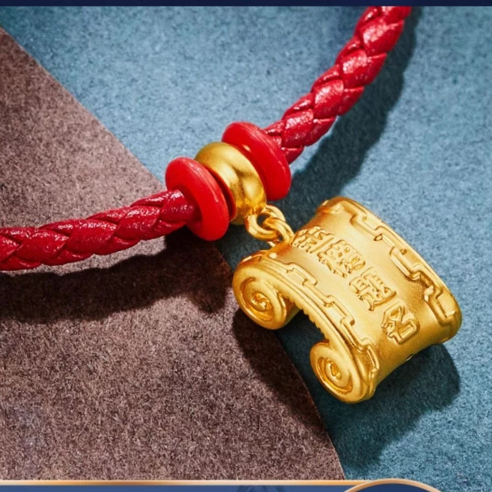 CBAI/菜百SY足金饰品颐和园-特别有才-金榜题名（赠绳）