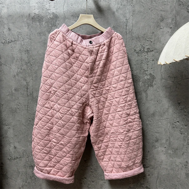 木澜珊~原创 复古刀切夹棉棉裤 库长86臀围138