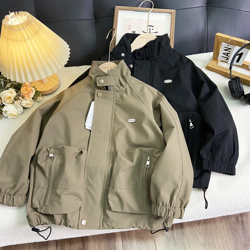 佑妈家童装 秋季新款上衣 儿童双层外套 洋气夹克款休闲男童