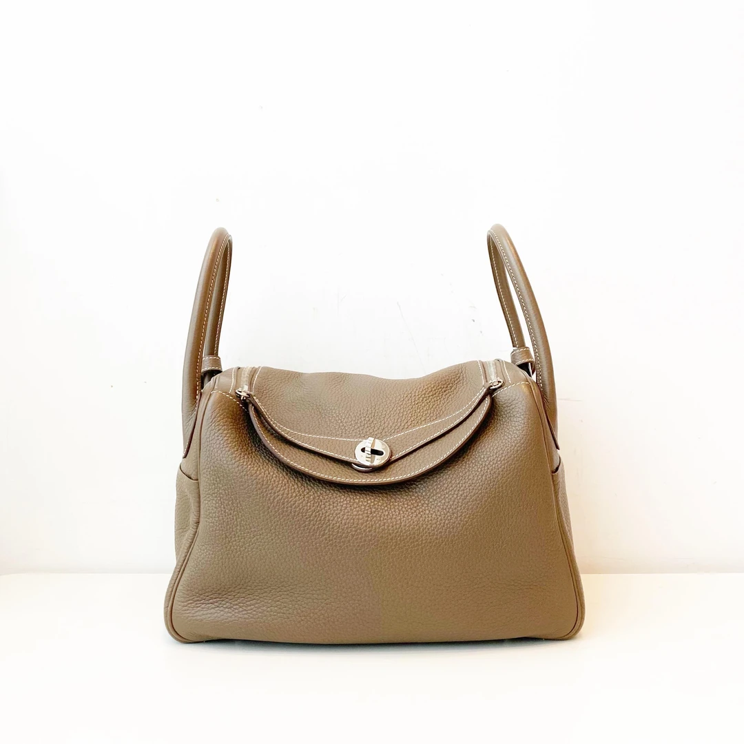 99新 Hermes/爱马仕 【文子姐专属】/D3572/lindy34大象灰单肩包