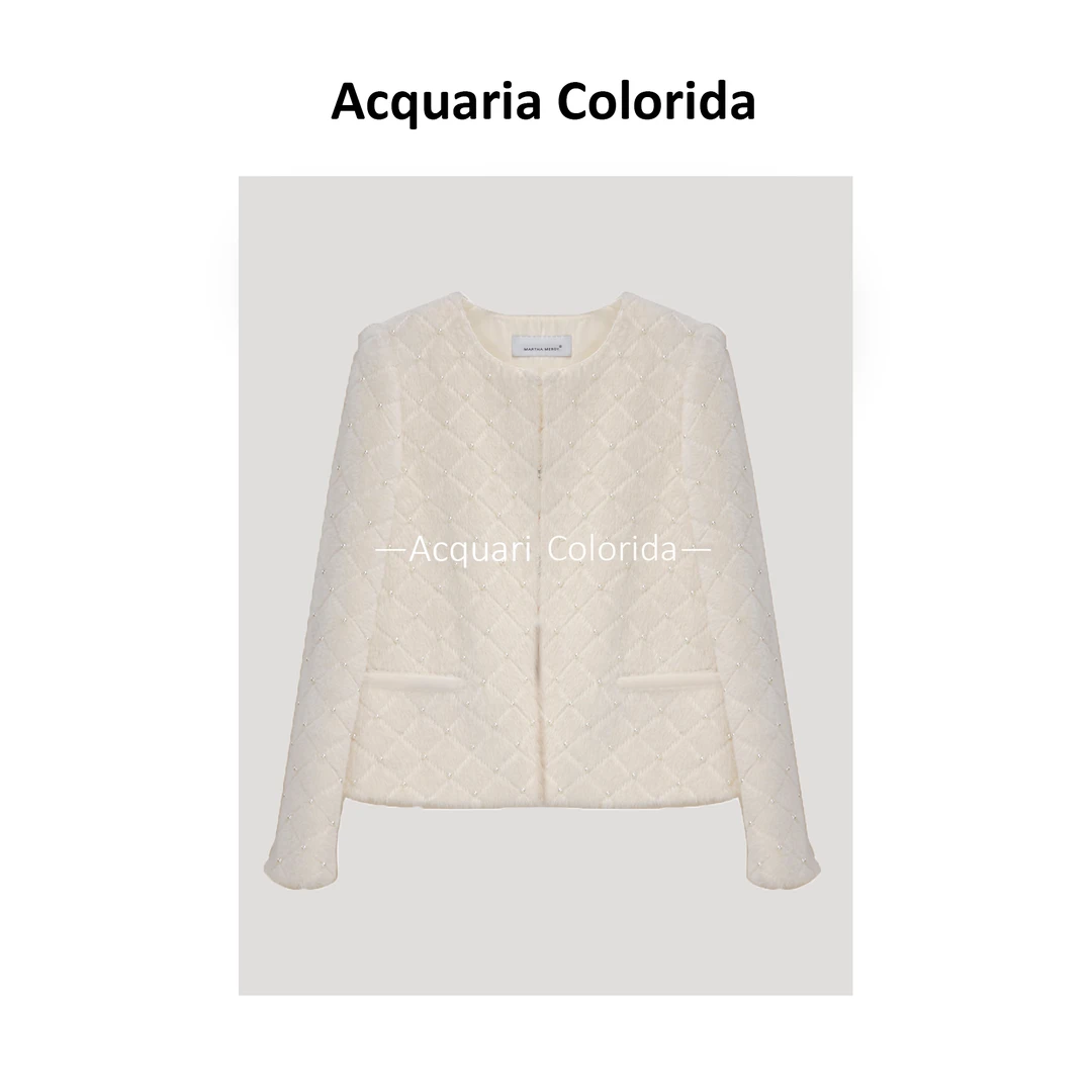 【人鱼泪】重工TuTu毛奢华钉珠小香风外套