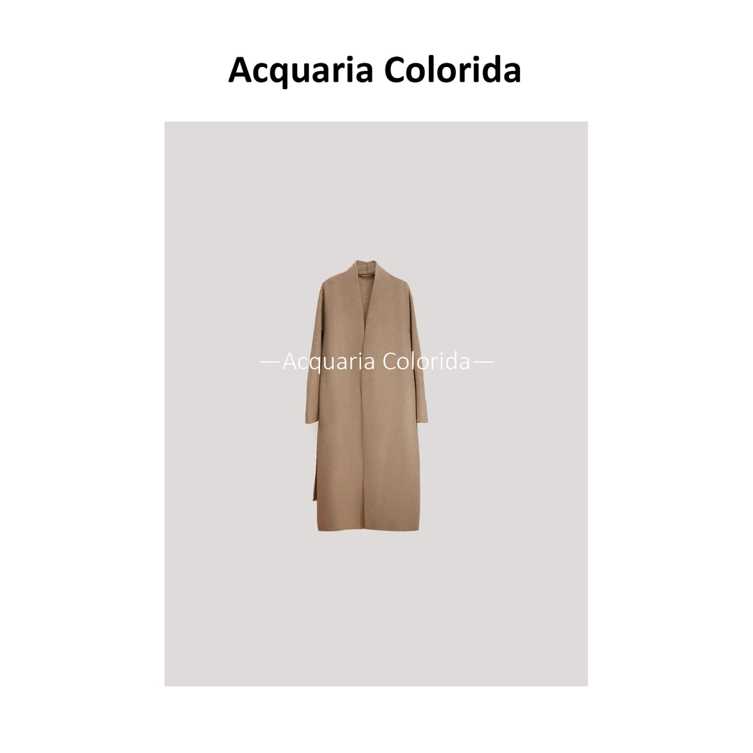 【长版日内瓦】骆驼绒秋冬限定系带直升高级气质大衣