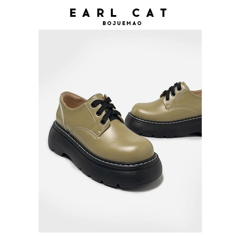 伯爵猫女神节礼物英伦风小皮鞋春秋季厚底jk制服学院风春款女鞋子
