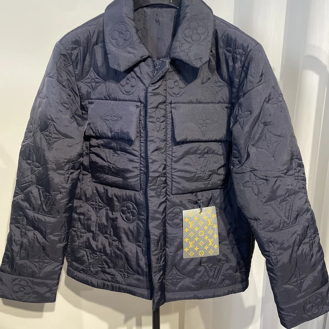 99新 LouisVuitton/路易威登 LV满老花 口袋黄老花棉服 183