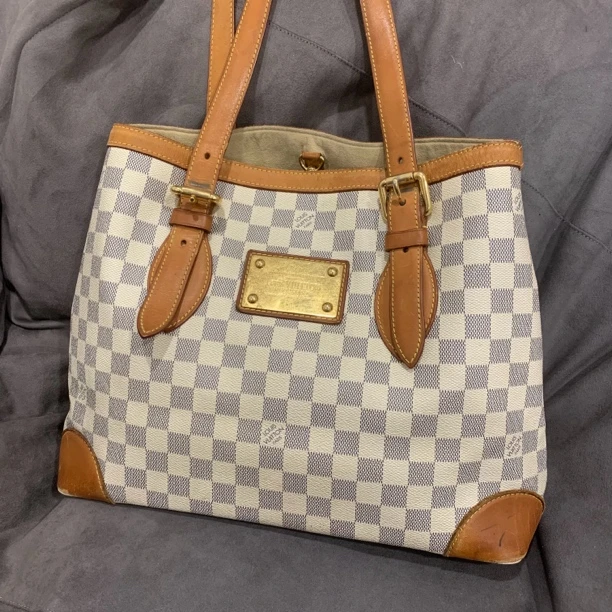 95新 LouisVuitton/路易威登 lv棋盘格托特包/95新