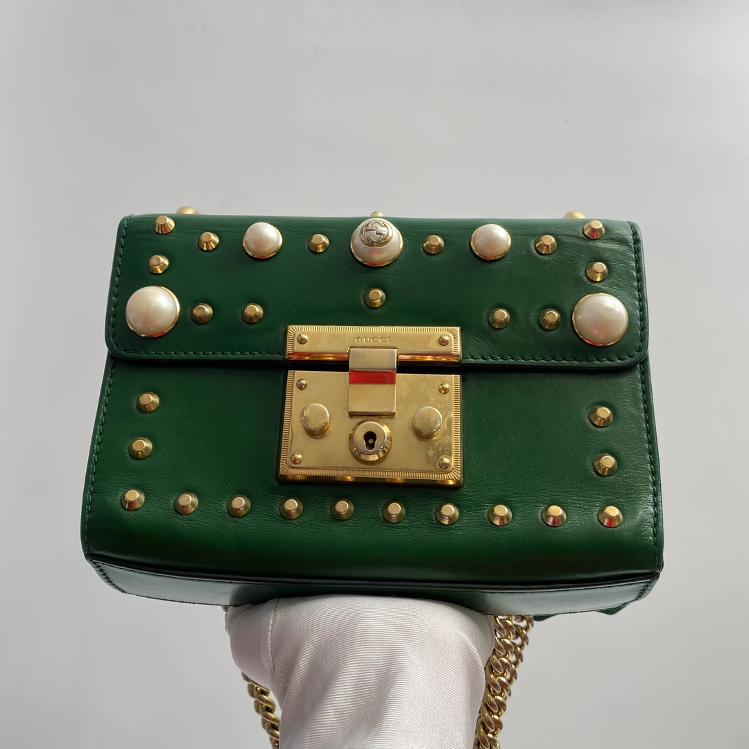 95新 GUCCI/古驰 绿色月光宝盒
