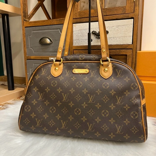 95新 LouisVuitton/路易威登 lv经典老花手提包/95新