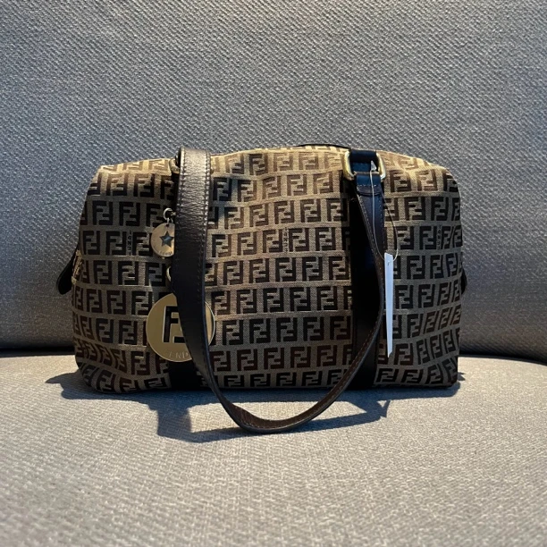 95新 FENDI/芬迪 老花手提包