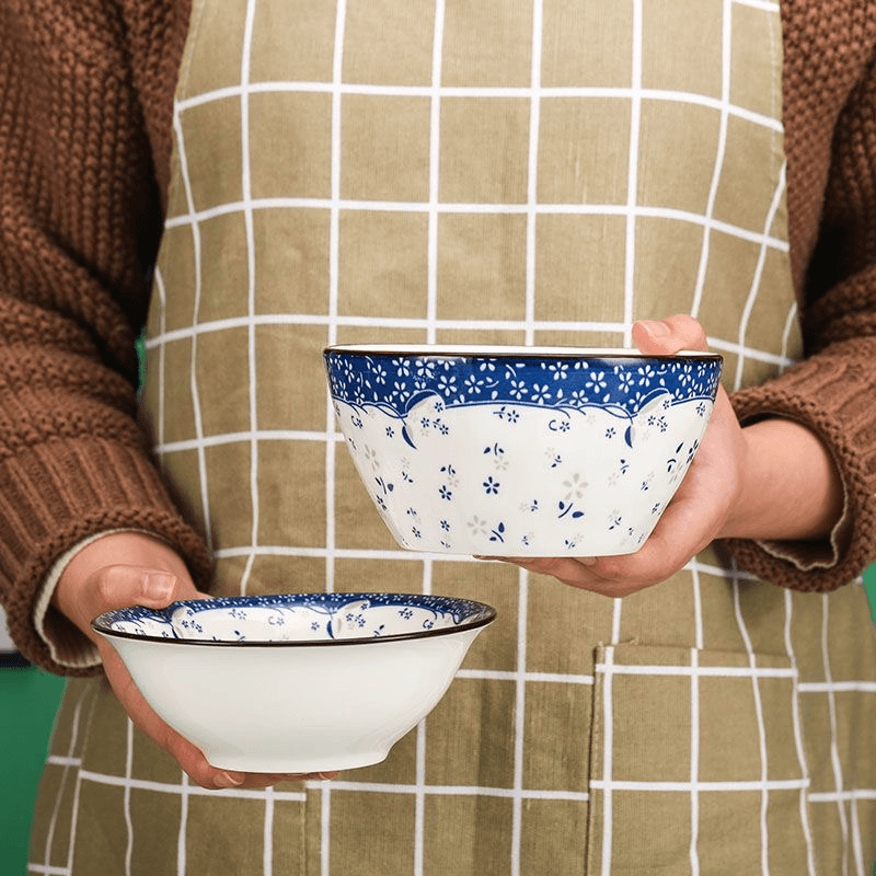 蓝色故乡6/7/8英寸粥碗菜碗面碗汤碗 家用创意釉下彩健康陶瓷餐具