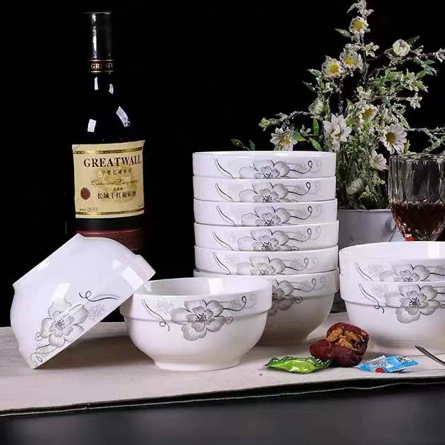 陶瓷中式大号吃饭碗护边碗面碗喝汤碗餐具创意碗筷微波炉大饭碗