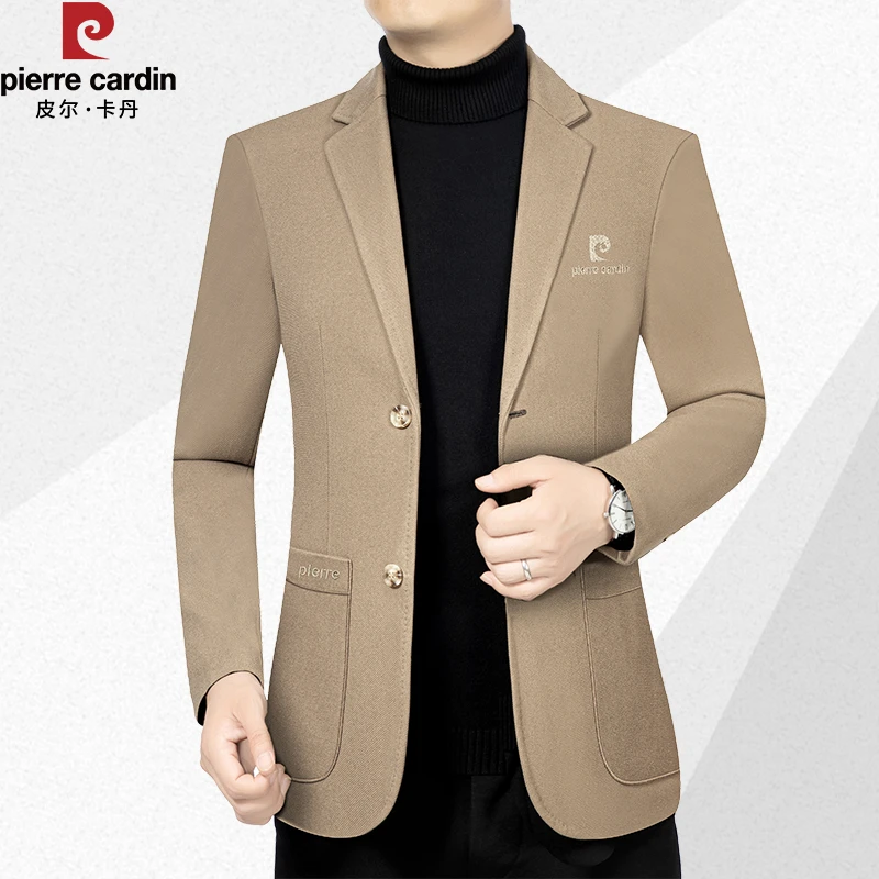 皮尔卡丹男士休闲西服时尚春季新款修身韩版西装爆款潮流外套高档