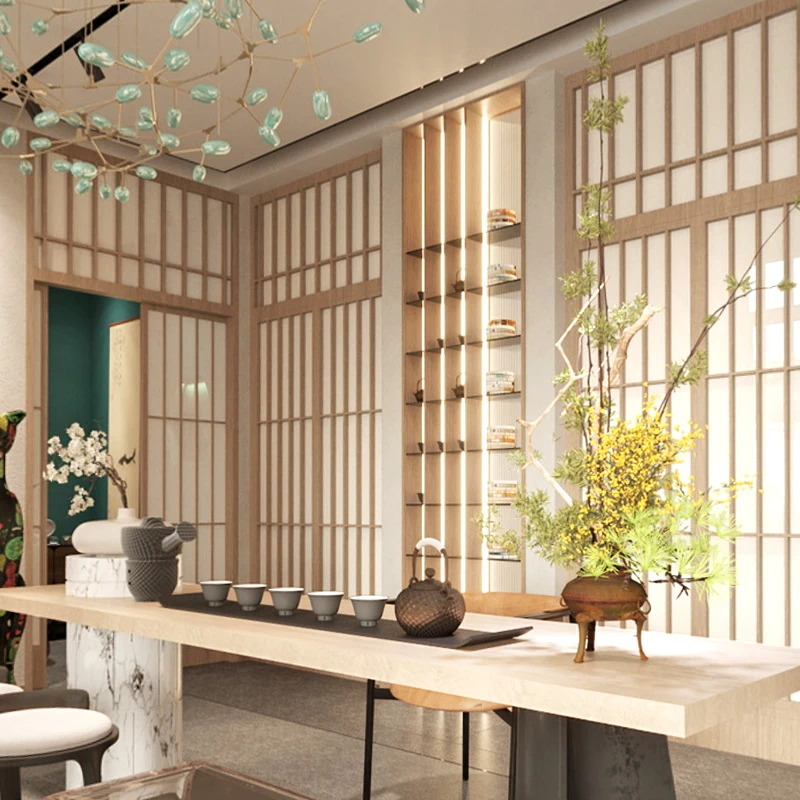 日式推拉门格子门榻榻米移门日料店包厢隔断和室门采耳店格栅定制