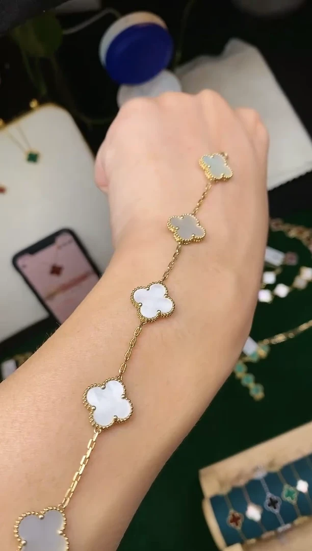 【闪购商品】贝壳（贝母）手链18K金镶嵌.