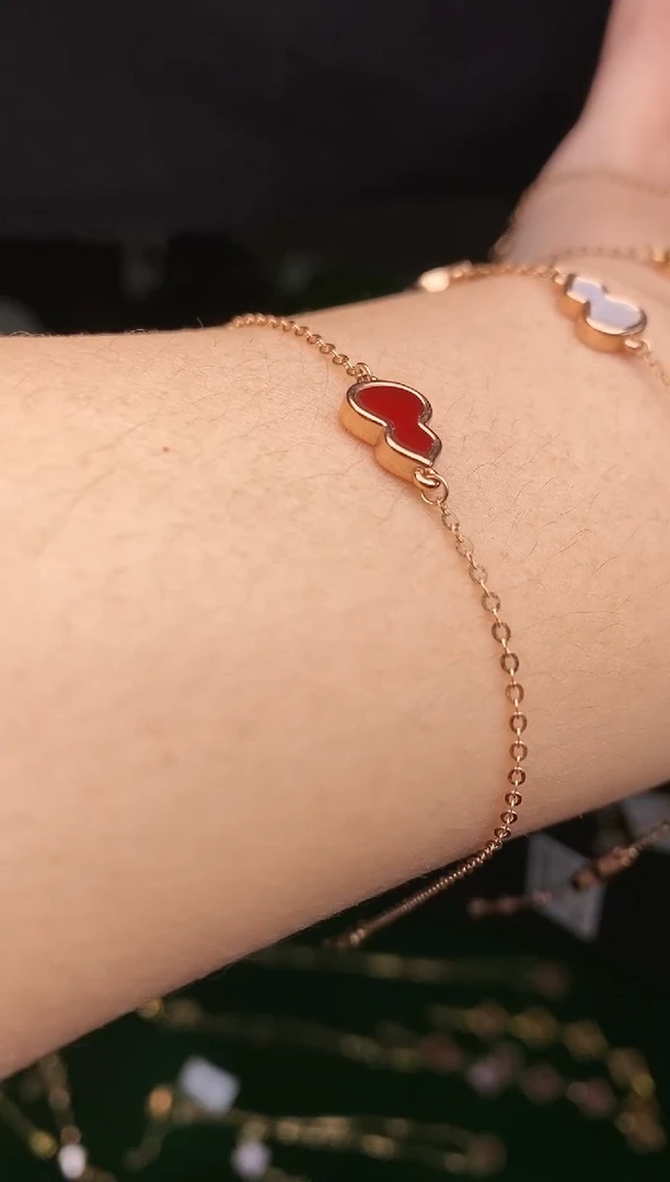 【闪购商品】玛瑙/玉髓手链18K金镶嵌.