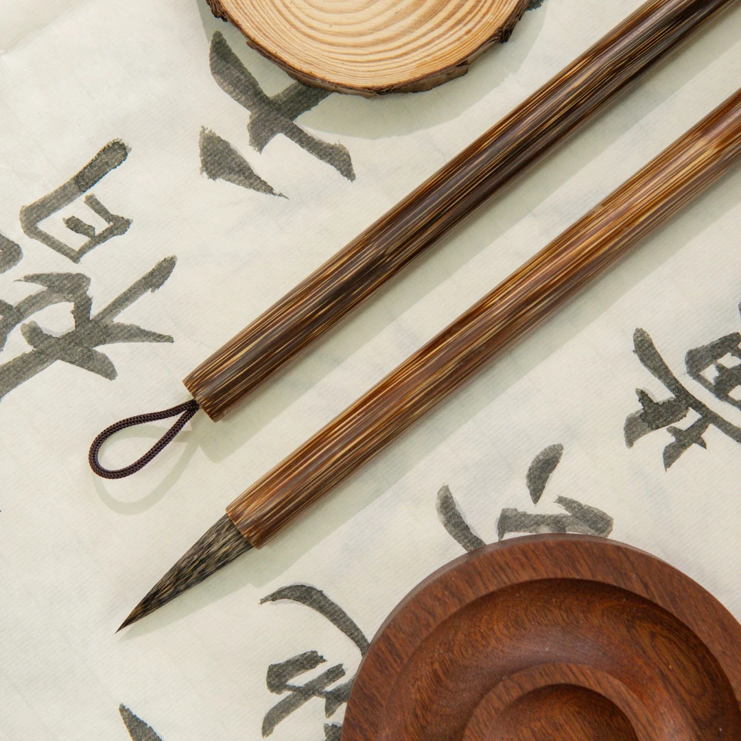 毛笔初学者适用 楷书行书书法 毛笔书法作品国画毛笔套装