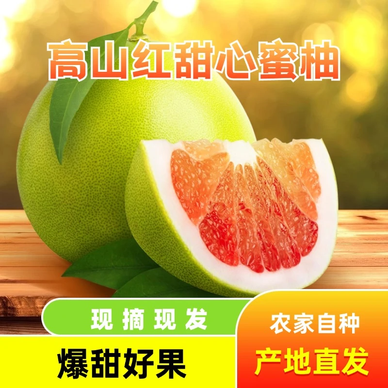 2024湖北宜昌长江边红肉蜜柚子红宝石甜柚新鲜下树现发非福建蜜柚