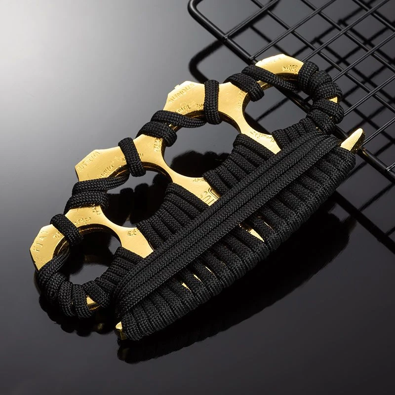 指虎四指户外防身防色狼破窗器拳扣指加厚金属车载逃生器野营手撑