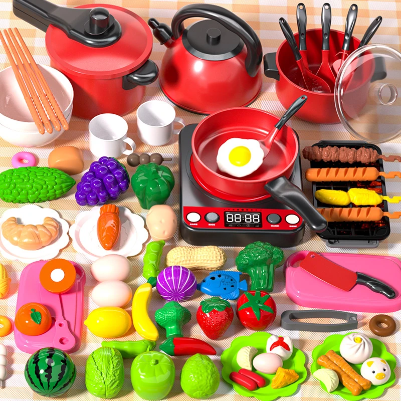 国潮玩具儿童过家家厨房玩具全套装小女孩3一6仿真煮做饭迷你厨具