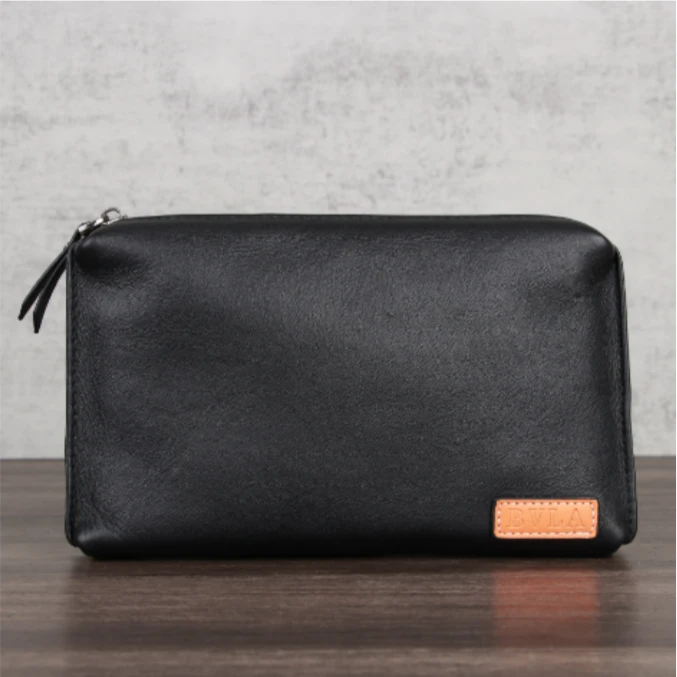 男士：全牛皮软皮中号手包5133