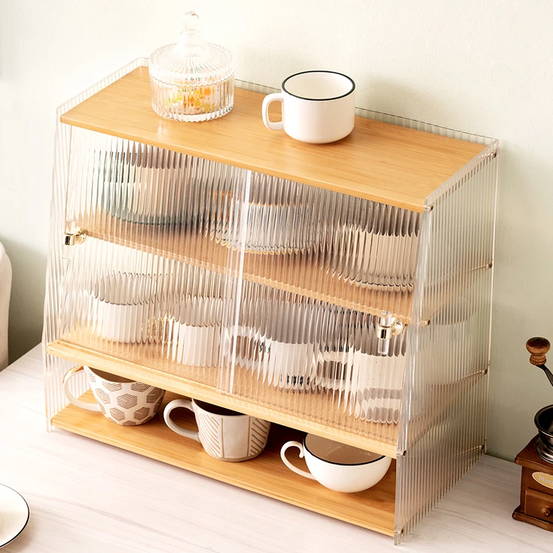 防尘杯子收纳置物架杯架水杯储物架茶具咖啡杯马克杯收纳盒茶杯架