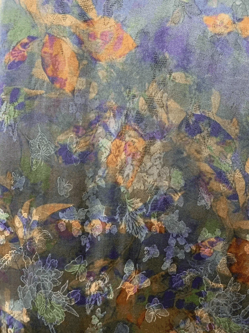 蓝色妖姬  绫罗绣布料