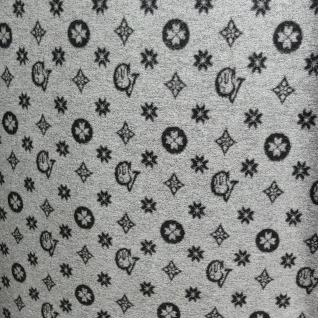 灰色路易星空   织花奥绒时装布料