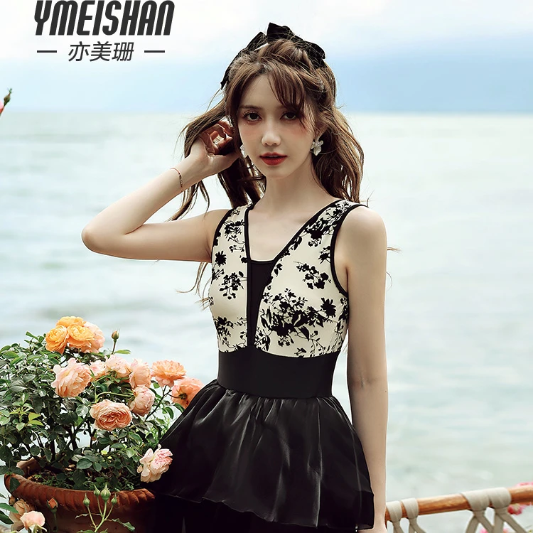 亦美珊【专属勿动】夏日度假性感遮肉显瘦连体裙式泳衣YMS239098