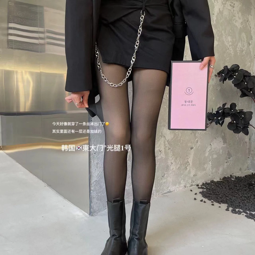 光腿神器秋冬款裸感自然肉色丝袜加绒连裤袜打底裤时尚东大门神器