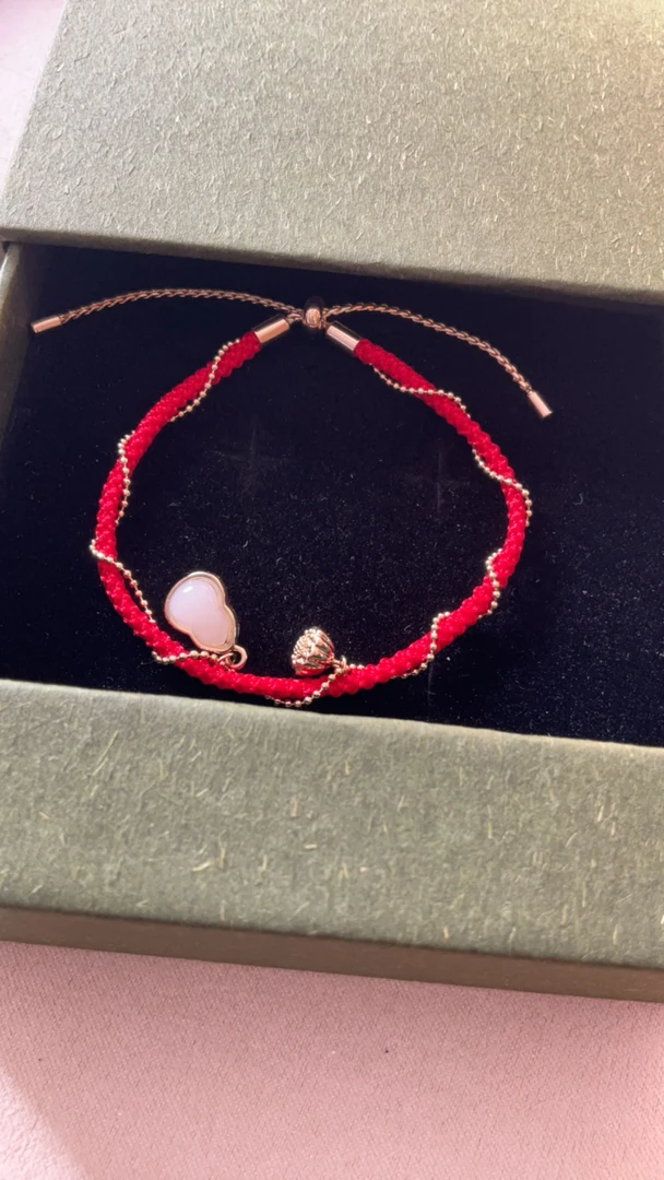 铜合金合成锆石手链 莲蓬葫芦红绳手链田田手饰生日礼物