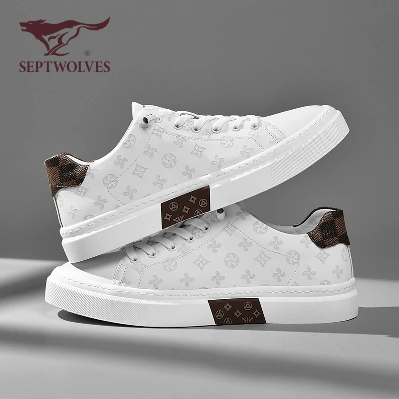 七匹狼小白鞋男秋冬白色板鞋新款潮流百搭鞋子轻奢小众休闲鞋男鞋