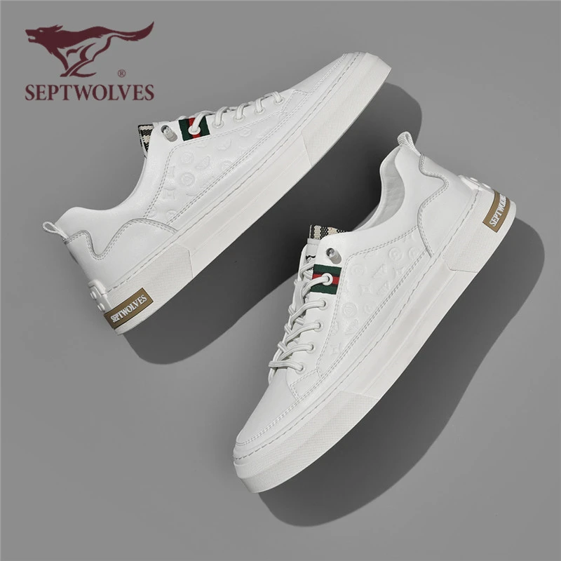 七匹狼厚底小白鞋男2025夏季新款男士板鞋品牌正品小众增高休闲鞋