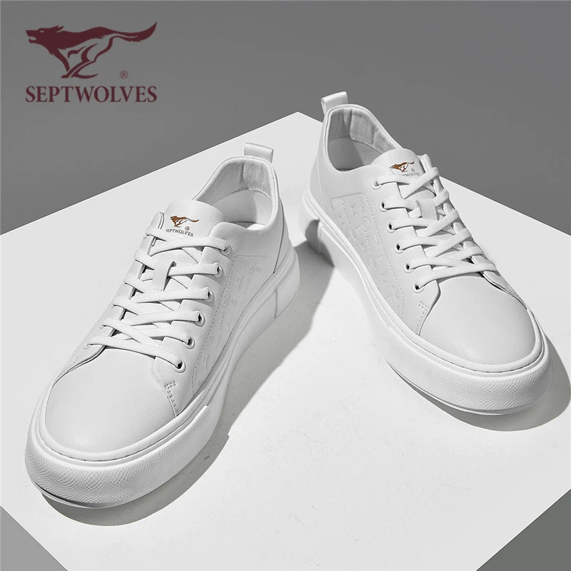 七匹狼休闲板鞋春季新款小众潮流低帮鞋时尚舒适百搭轻奢小白鞋男