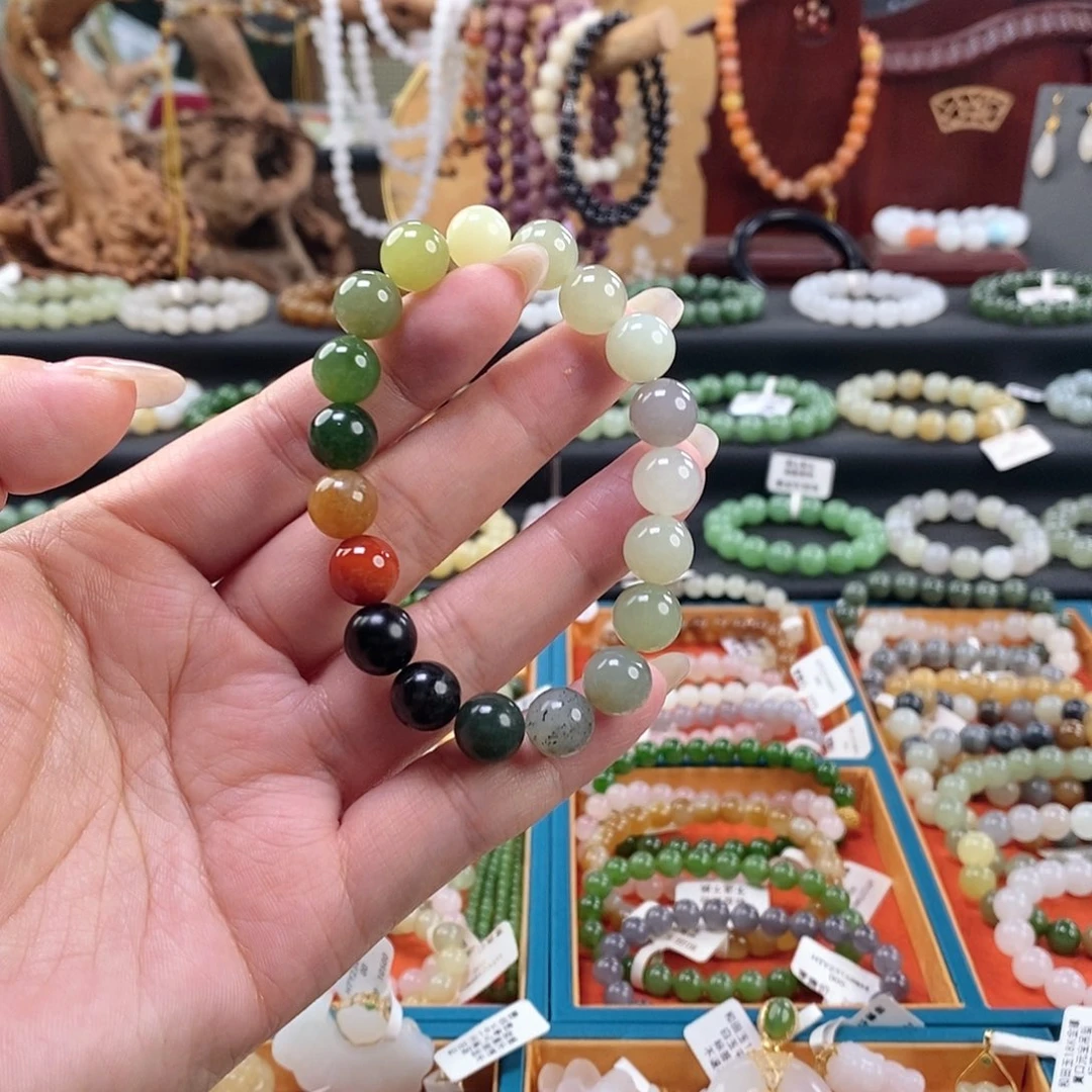 和田玉手链 10MM未镶嵌