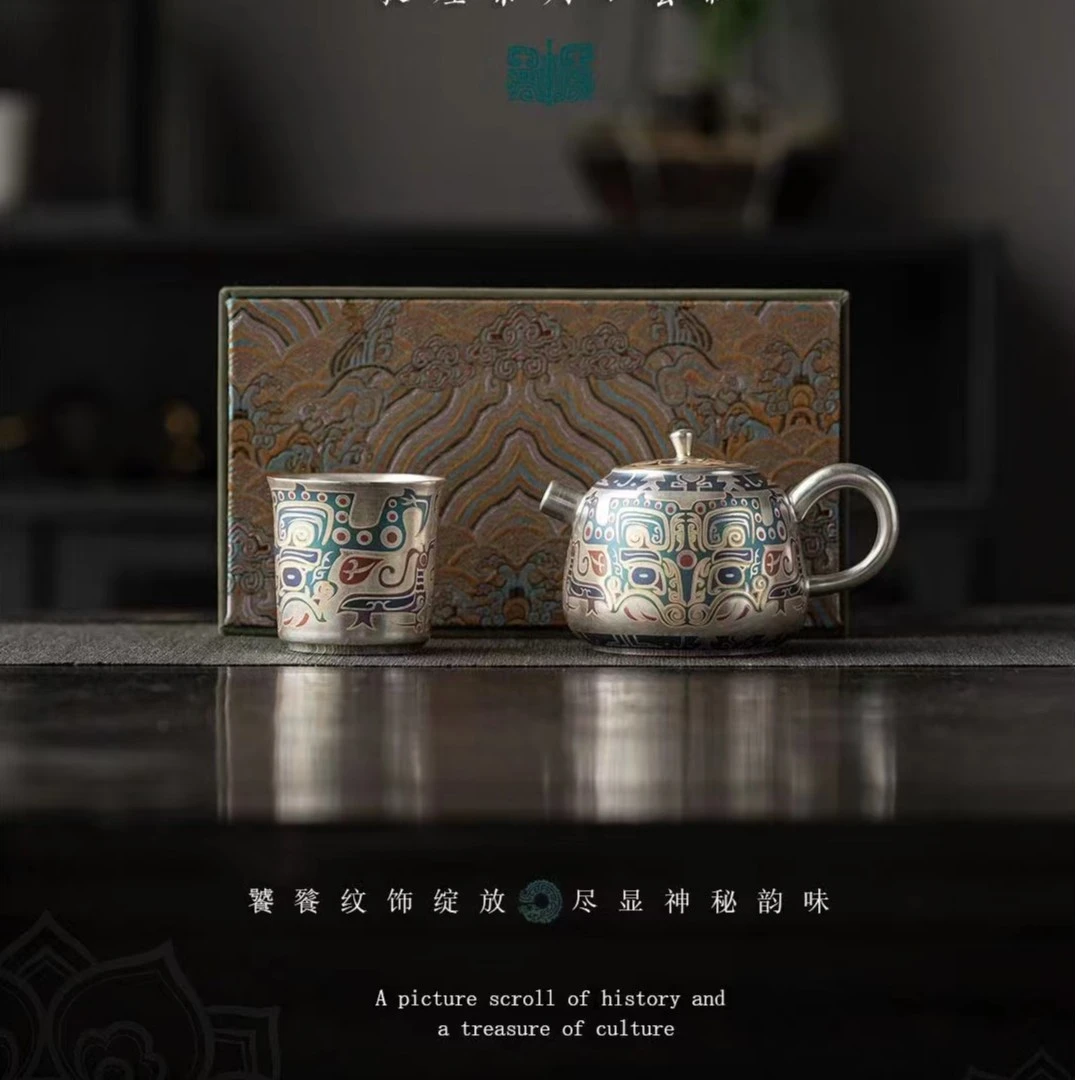 圣藏郑文强•饕餮小泡壶高端茶壶功夫茶壶礼盒包装送杯子
